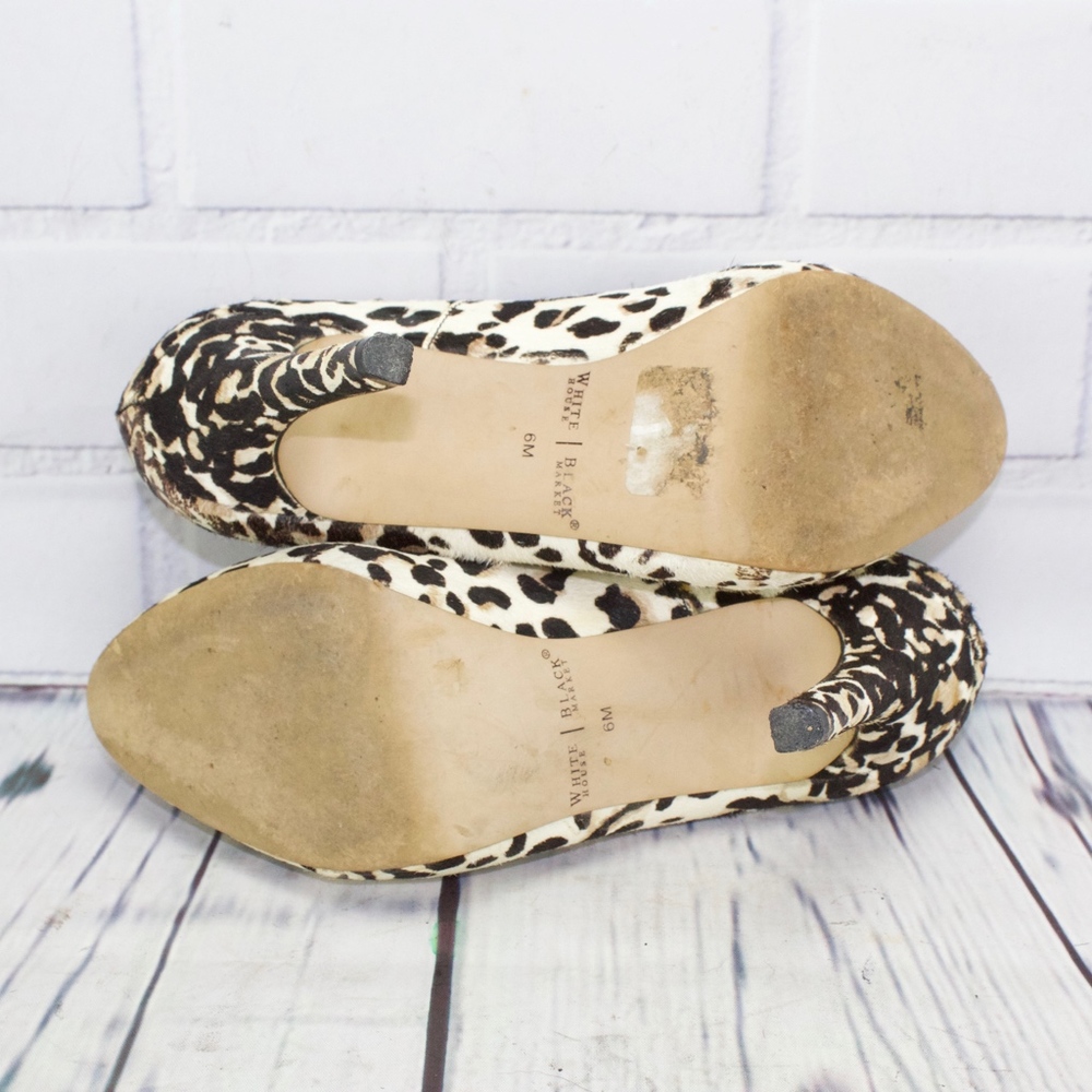 SALE! White House Black Market Leopard Fur Heels 6 - Picture 8 of 8